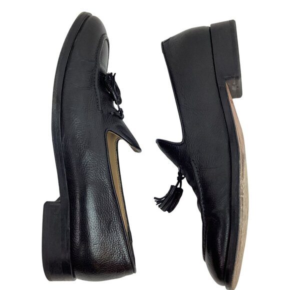 Allen Edmonds Perugia Leather Tassel Loafers #40162 Mens 9.5 Black Handcrafted I - Picture 5 of 12